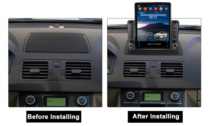 Navigatie dedicata Volvo XC90 2002-2014,Tesla Style, ANDROID 13,Carplay&Android Auto, 10 inch , 8+128GB, Internet, Aplicatii, Waze, GPS [3]