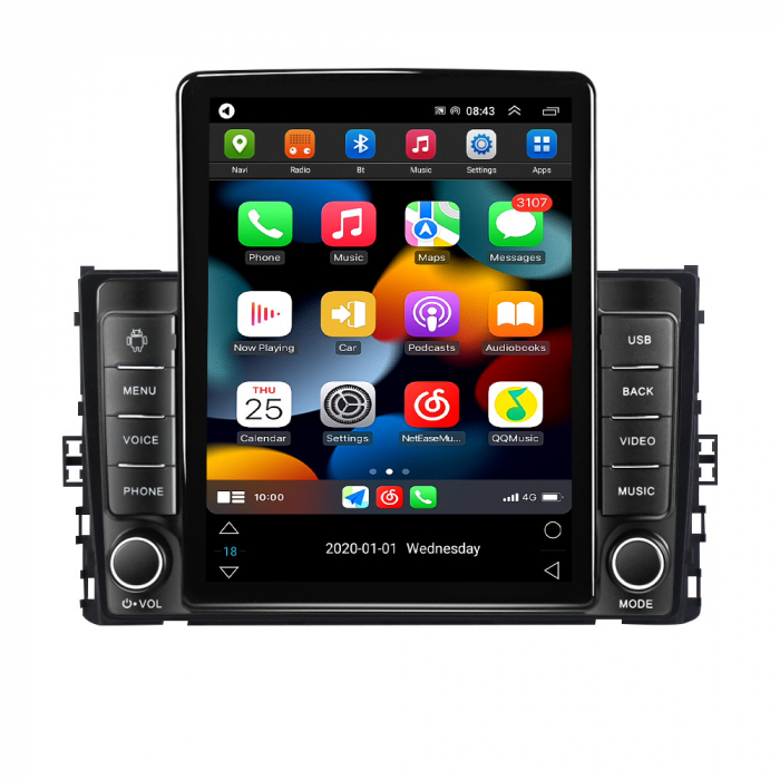 Navigatie dedicata VW 2018,Tesla Style, ANDROID 13, 10 inch , 8+128GB, Internet, Aplicatii, Waze, GPS                                                                      [2]