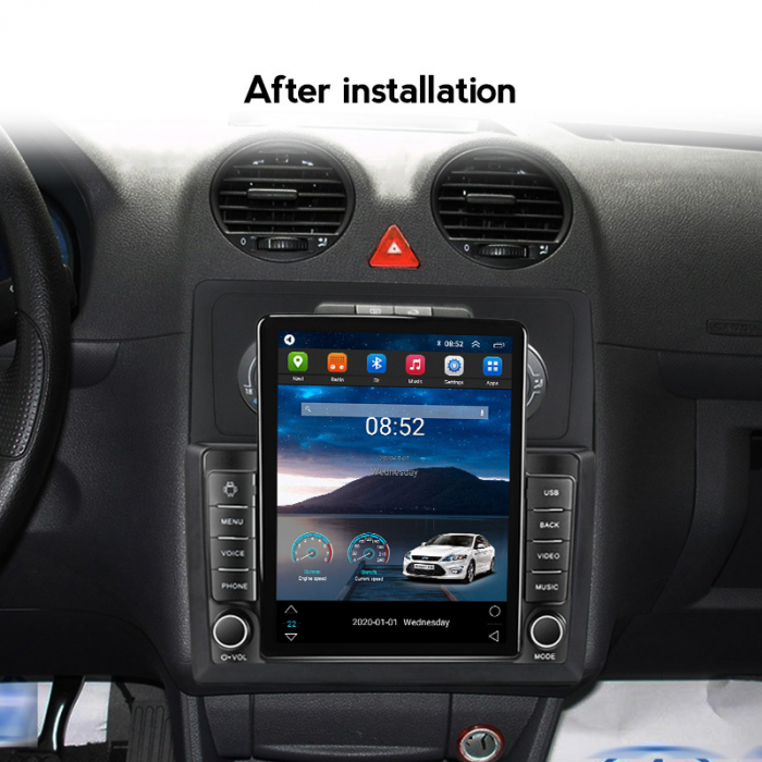 Navigatie dedicata VW Caddy 3 2004-2010, Tesla Style, ANDROID 13, 10 inch , 8+128GB, Internet, Aplicatii, Waze, GPS [4]