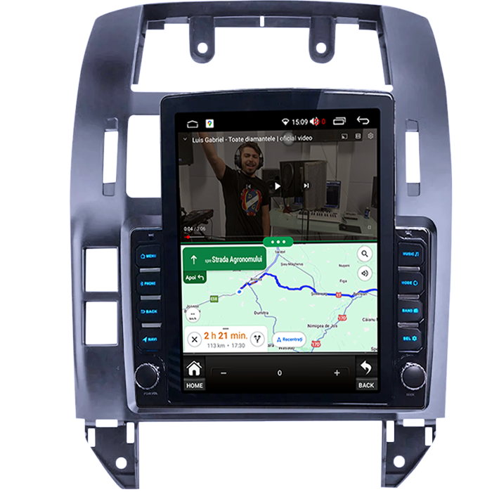 Navigatie dedicata pentru VW Polo Mk4 2004-2009,Tesla Style, ANDROID 13, 10 inch , 8+128GB, Internet, Aplicatii, Waze, Gps [5]