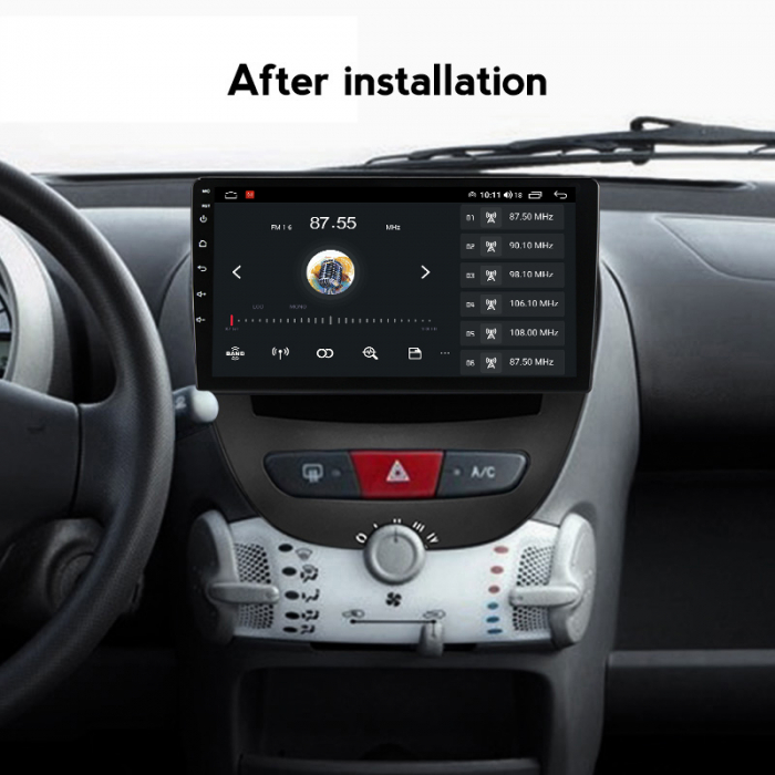 Navigatie dedicata Peugeot 107 2009-2015, 4GB RAM 64GB ROM, Octacore, Android 13, Display QLED 10", DSP, Carplay, Android Auto, Internet, Youtube, Waze, WIFI, Bluetooth [7]