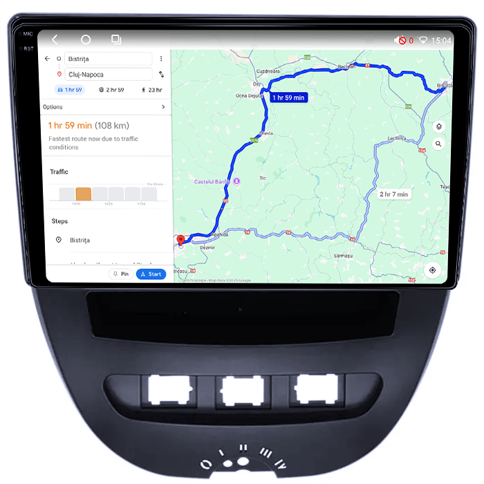 Navigatie dedicata Peugeot 107 2009-2015, 4GB RAM 64GB ROM, Octacore, Android 14, Display QLED 1K 10", Carplay&Android Auto, SIM 4G, Ventilator Activ [4]