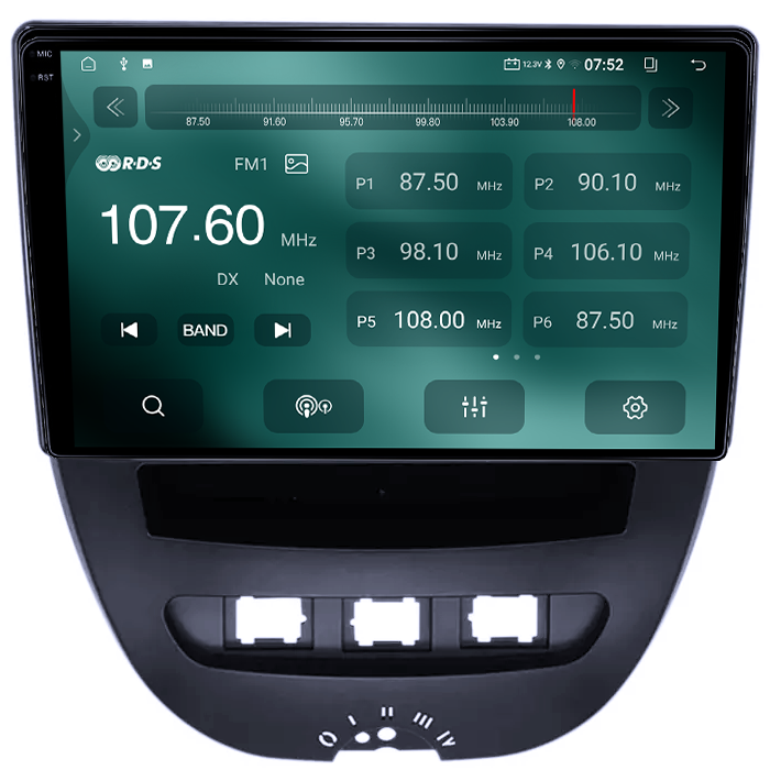 Navigatie dedicata Peugeot 107 2009-2015, 4GB RAM 64GB ROM, Quad Core, Display 10" QLED 1K, Carplay, Android 14, Bluetooth, Magazin Play, Suport Camere AHD [6]