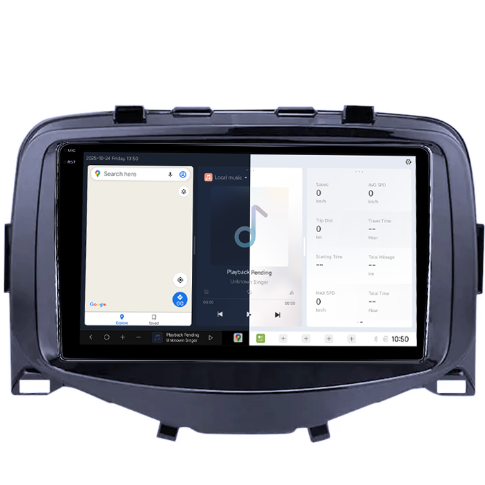 Navigatie dedicata Toyota Aygo/ Peugeot 108/ Citroen C1 2016 DUDU3, 4GB RAM 64GB ROM, Octacore, Platforma 8581, Android, Display QLED 9", DSP, Carplay&AndroidAuto [2]