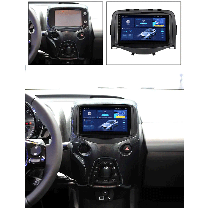Navigatie dedicata Toyota Aygo/ Peugeot 108/ Citroen C1 2016 DUDU3, 4GB RAM 64GB ROM, Octacore, Platforma 8581, Android, Display QLED 9", DSP, Carplay&AndroidAuto [6]