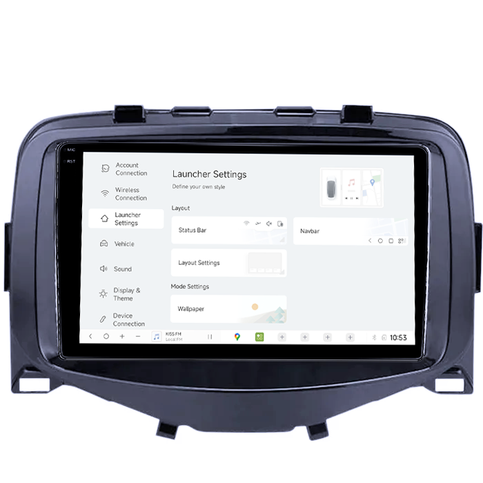 Navigatie dedicata Toyota Aygo/ Peugeot 108/ Citroen C1 2016 DUDU3, 4GB RAM 64GB ROM, Octacore, Platforma 8581, Android, Display QLED 9", DSP, Carplay&AndroidAuto [5]