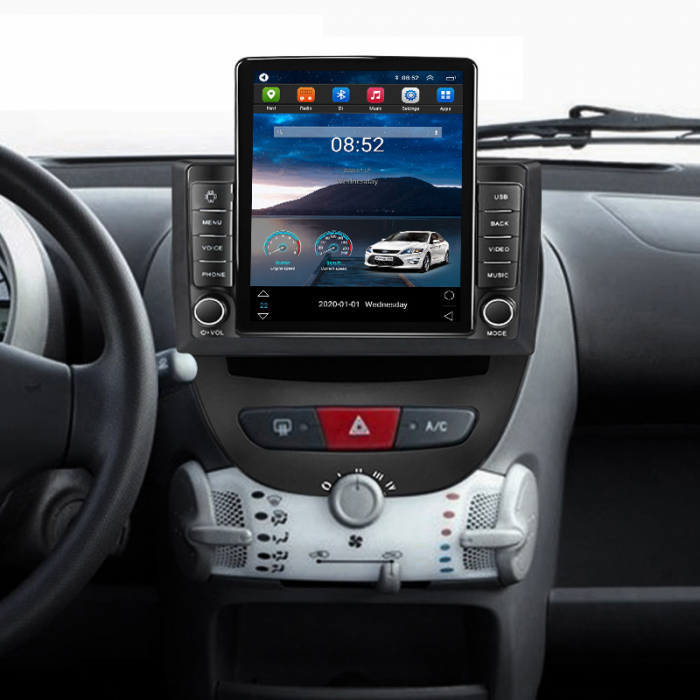 Navigatie dedicata Peugeot 107 2009-2015,Tesla Style, ANDROID 13,Carplay&Android Auto, 10 inch , 8+128GB, Internet, Aplicatii, Waze, GPS [4]