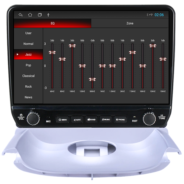 Navigatie dedicata Peugeot 206 1998-2009 Tesla cu butoane rotative model 2024, 4GB RAM 64GB ROM, Procesor Quadcore, Android 14, Display QLED 10", DSP, Carplay&Android Auto [2]