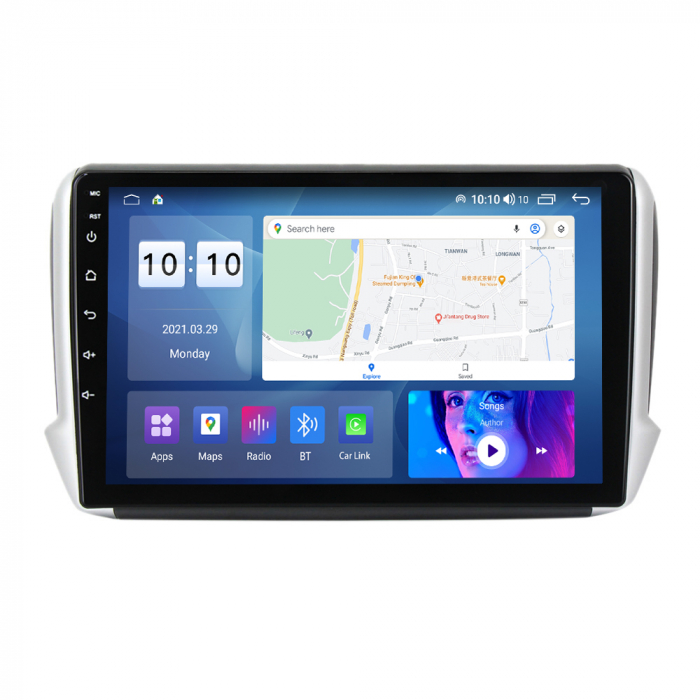 Navigatie dedicata Peugeot 2008 2013-2020, 4 GB RAM 32 ROM, Android 13, Display QLED, 10", DSP, Carplay, Android Auto, Internet, Youtube , Waze , WI-FI , USB , Bluetooth [4]
