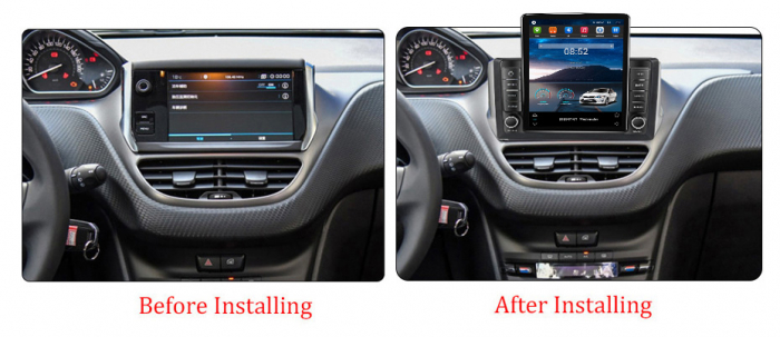 Navigatie dedicata Peugeot 2008 2013-2020,Tesla Style, ANDROID 13,Carplay&Android Auto, 10 inch , 8+128GB, Internet, Aplicatii, Waze, GPS [4]