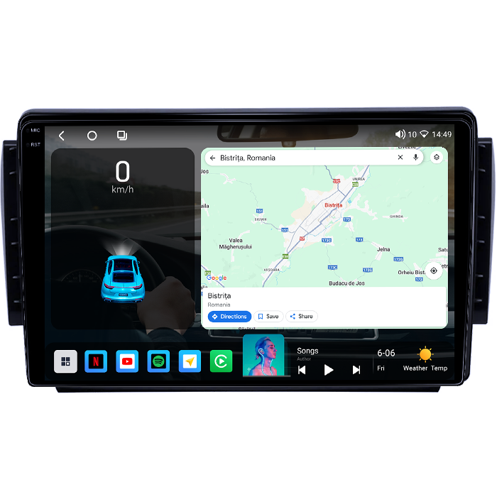 Navigatie dedicata Peugeot 2008 2015+, 4GB RAM 64GB ROM, Octacore, Android 14, Display QLED 1K 9", Carplay&Android Auto, SIM 4G, Ventilator Activ [2]