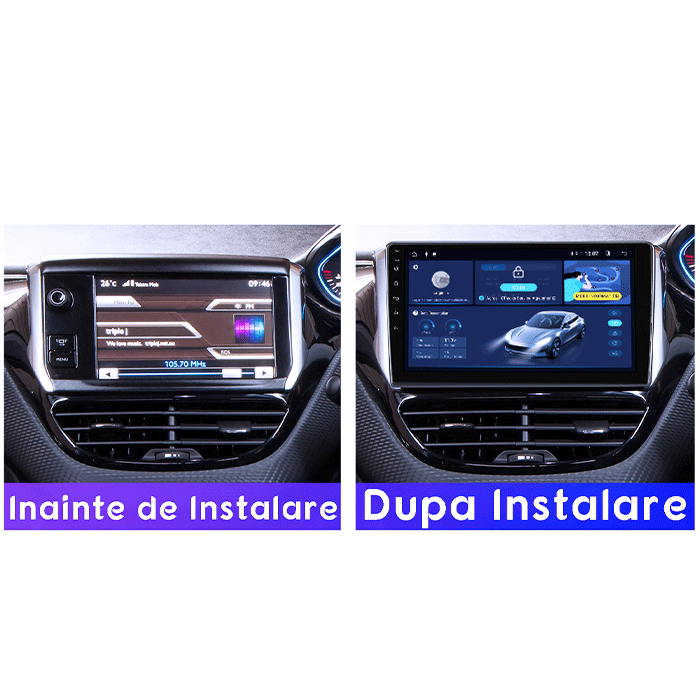 Navigatie dedicata Peugeot 2008 2015+, 4GB RAM 64GB ROM, Octacore, Android 14, Display QLED 1K 9", Carplay&Android Auto, SIM 4G, Ventilator Activ [5]