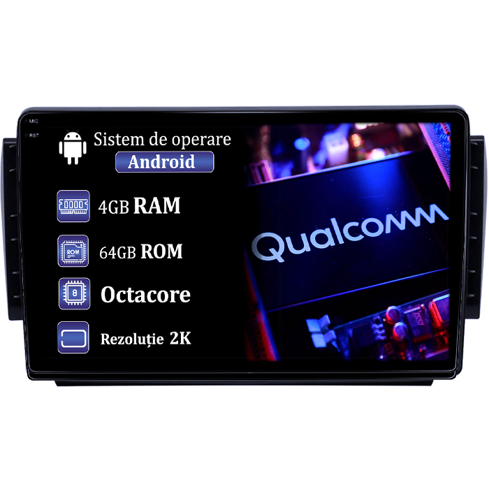 Navigatie dedicata Peugeot 2008 (2015), 4GB RAM 64GB ROM, Procesor Qualcomm Octacore, Android 14, Rezolutie 2K, Display QLED 9", DSP, Carplay&Android Auto, SIM 4G [1]