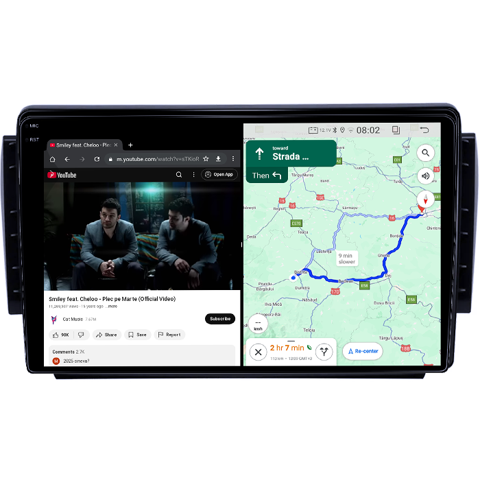 Navigatie dedicata Peugeot 2008 (2015), 4GB RAM 64GB ROM, Quad Core, Display 9" QLED 1K, Carplay, Android 14, Bluetooth, Magazin Play, Suport Camere AHD [4]