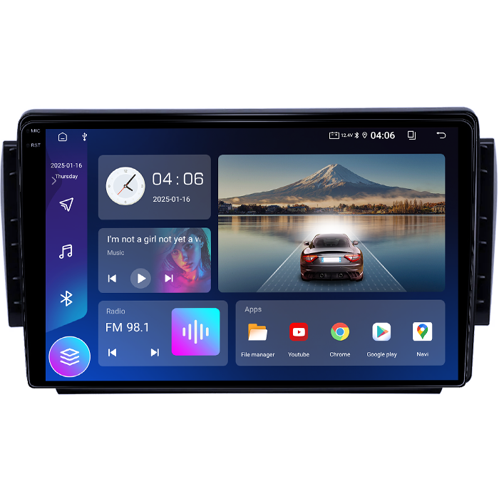 Navigatie dedicata Peugeot 2008 (2015), 4GB RAM 64GB ROM, Quad Core, Display 9" QLED 1K, Carplay, Android 14, Bluetooth, Magazin Play, Suport Camere AHD [2]