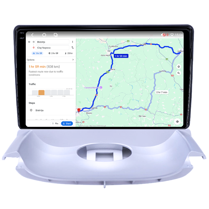 Navigatie dedicata Peugeot 206 1998-2009, 4GB RAM 32GB ROM, Octacore, Android 14, Display QLED 1K 9", DSP, Carplay&Android Auto, SIM 4G, Bluetooth, Ventilator Activ [5]