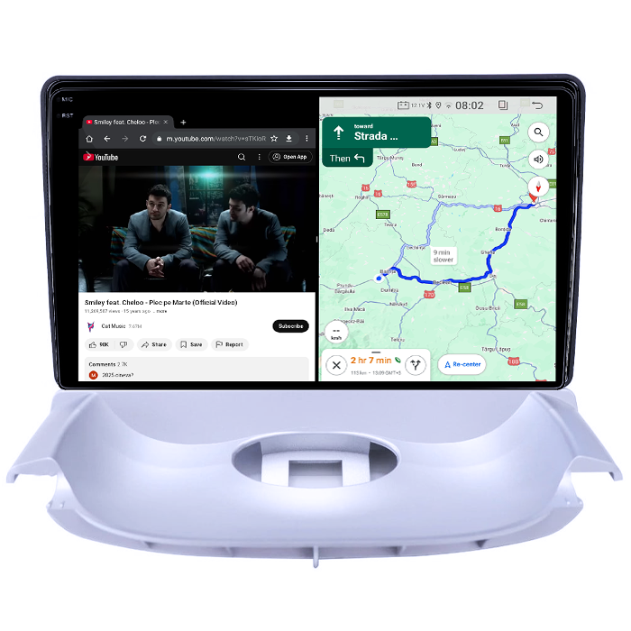 Navigatie dedicata Peugeot 206 1998-2009, 4GB RAM 64GB ROM, Quad Core, Display 9" QLED 1K, Carplay&Android Auto, Android 14, Suport Camere AHD [4]