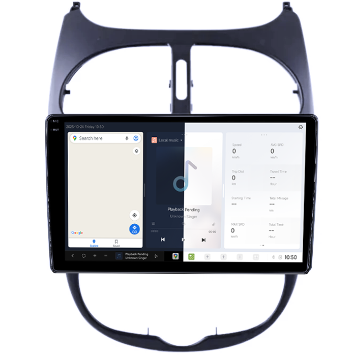 Navigatie dedicata Peugeot 206, DUDU3, 4GB RAM 64GB ROM, Octacore, Platforma 8581, Android, Display QLED 9", DSP, Carplay&AndroidAuto [2]