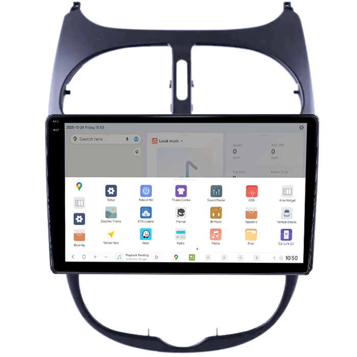 Navigatie dedicata Peugeot 206, DUDU3, 4GB RAM 64GB ROM, Octacore, Platforma 8581, Android, Display QLED 9", DSP, Carplay&AndroidAuto [3]