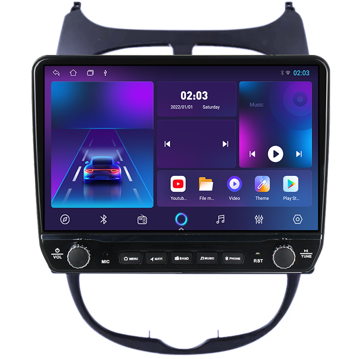 Navigatie dedicata Peugeot 206 1998-2009 Tesla cu butoane rotative model 2024, 4GB RAM 64GB ROM, Procesor Quadcore, Android 14, Display QLED 10", DSP, Carplay&Android Auto [5]