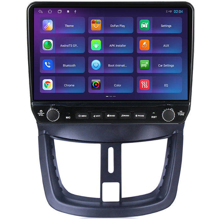 Navigatie dedicata Peugeot 207 Tesla cu butoane rotative model 2024, 4GB RAM 64GB ROM, Procesor Quadcore, Android 14, Display QLED 10", DSP, Carplay&Android Auto [4]