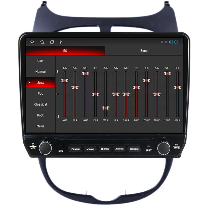 Navigatie dedicata Peugeot 206 1998-2009 Tesla cu butoane rotative model 2024, 4GB RAM 64GB ROM, Procesor Quadcore, Android 14, Display QLED 10", DSP, Carplay&Android Auto [2]