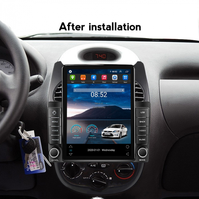 Navigatie dedicata Peugeot 206 2004-2008,Tesla Style, ANDROID 13,Carplay&Android Auto, 10 inch , 8+128GB, Internet, Aplicatii, Waze, GPS [4]