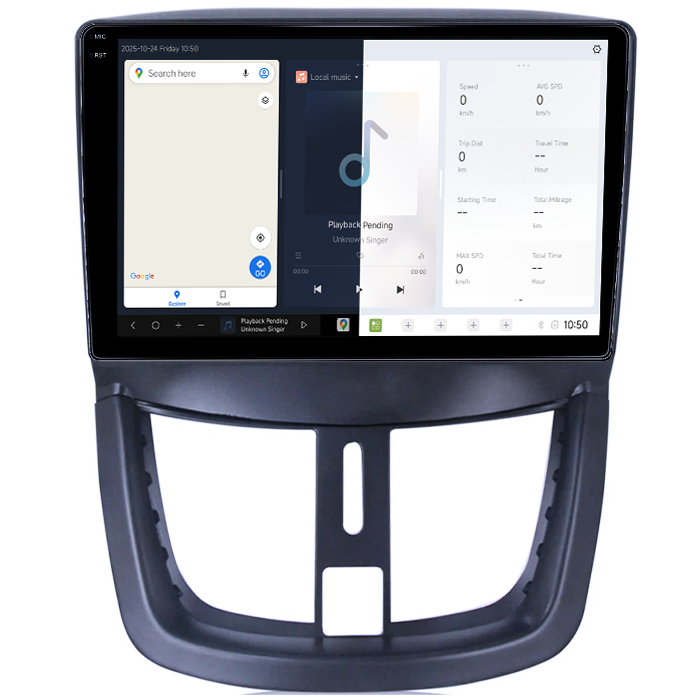 Navigatie dedicata Peugeot 207 2006-2015, DUDU3, 4GB RAM 64GB ROM, Octacore, Platforma 8581, Android, Display QLED 9", DSP, Carplay&AndroidAuto [2]