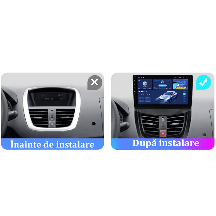 Navigatie dedicata Peugeot 207 2006-2015, 4GB RAM 64GB ROM, Octacore, Android 14, Display QLED 1K 9", Carplay&Android Auto, SIM 4G, Ventilator Activ [5]