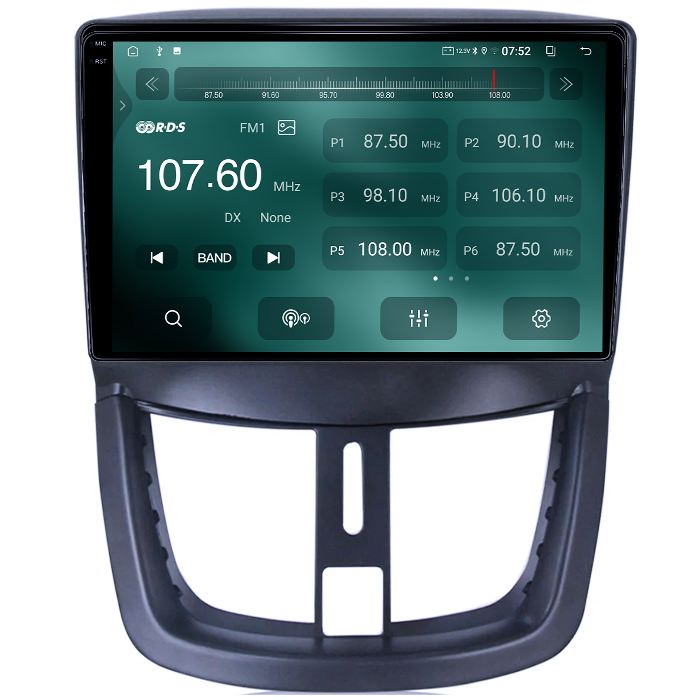 Navigatie dedicata Peugeot 207 2006-2015, 4GB RAM 64GB ROM, Quad Core, Display 9" QLED 1K, Carplay, Android 14, Bluetooth, Magazin Play, Suport Camere AHD [3]