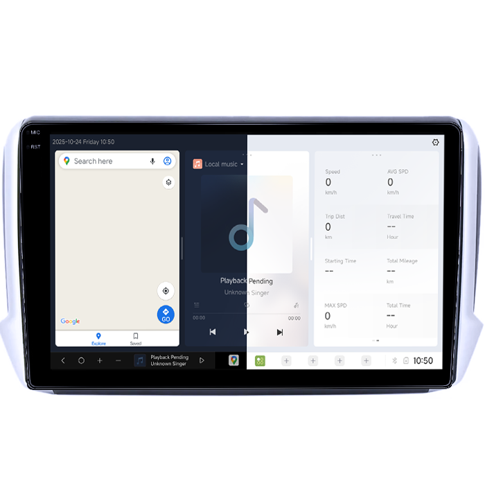 Navigatie dedicata Peugeot 208 / 2008 2012-2020, DUDU3, 4GB RAM 64GB ROM, Octacore, Platforma 8581, Android, Display QLED 9", DSP, Carplay&AndroidAuto [2]