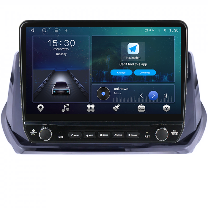 Navigatie dedicata Peugeot 208 Tesla cu butoane rotative model 2024, 4GB RAM 64GB ROM, Procesor Quadcore, Android 14, Display QLED 10", DSP, Carplay&Android Auto [7]