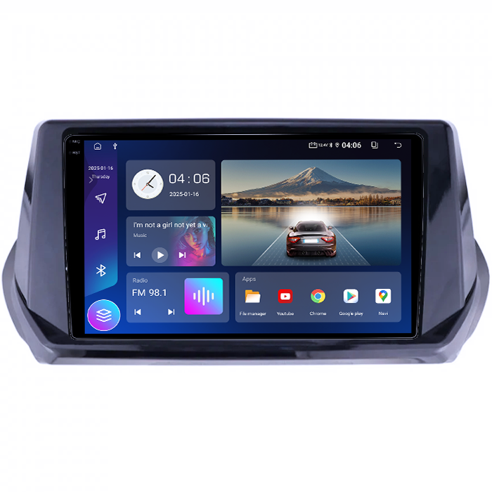 Navigatie dedicata Peugeot 208 / 2008 2019+, 12GB RAM 256GB ROM, Android 13, Rezolutie 2K, Display QLED, 9", DSP, Carplay, Android Auto, Internet, Youtube [2]