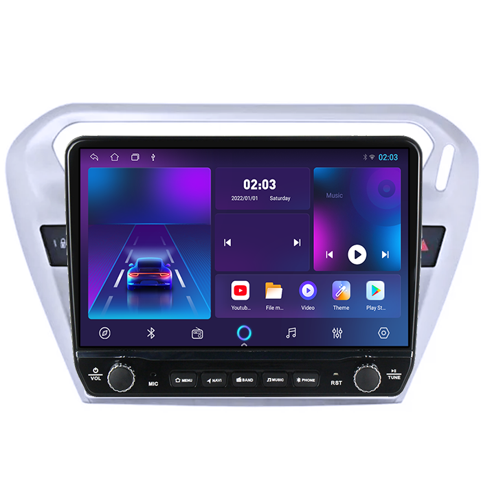 Navigatie dedicata Peugeot 301 2013-2016 Tesla cu butoane rotative model 2024, 4GB RAM 64GB ROM, Procesor Quadcore, Android 14, Display QLED 10", DSP, Carplay&Android Auto [6]