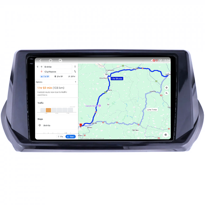 Navigatie dedicata Peugeot 208/2008 2019+, 4GB RAM 32GB ROM, Octacore, Android 14, Display QLED 1K 9", DSP, Carplay&Android Auto, SIM 4G, Bluetooth, Ventilator Activ [5]