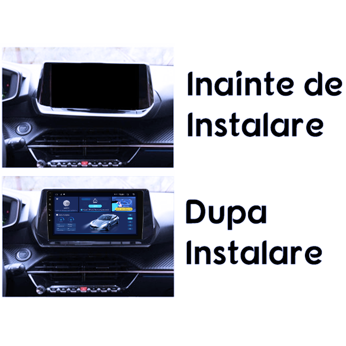 Navigatie dedicata Peugeot 208/2008 2019+, 4GB RAM 64GB ROM, Quadcore, Android 14, Display QLED 1K, 9", DSP, Carplay&Android Auto, Suport camere AHD [3]