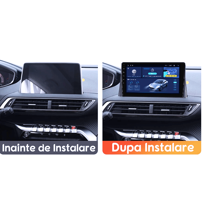 Navigatie dedicata Peugeot 3008 2017-2020, 8GB RAM 128GB ROM, Octacore, Platforma TS18, Android 14, Display QLED 9”, Suporta camera 360º, DSP, Carplay&Android Auto, SIM 4G, Ventilator Activ [3]