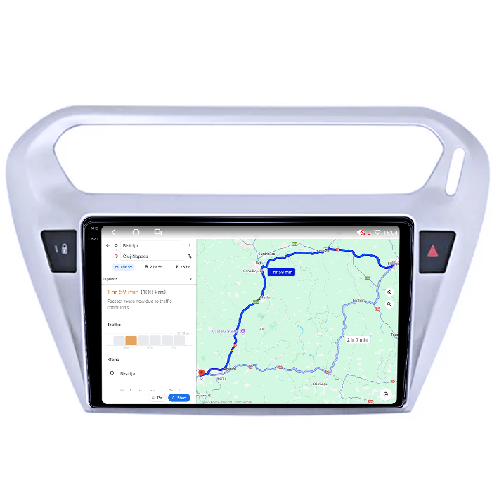 Navigatie dedicata Peugeot 301 2013-2016, 4GB RAM 64GB ROM, Octacore, Android 14, Display QLED 1K 9", Carplay&Android Auto, SIM 4G, Ventilator Activ [4]