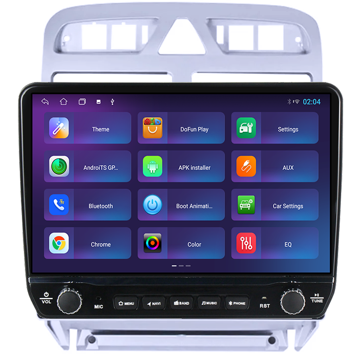 Navigatie dedicata Peugeot 307 2001-2008 Tesla cu butoane rotative model 2024, 4GB RAM 64GB ROM, Procesor Quadcore, Android 14, Display QLED 10", DSP, Carplay&Android Auto [5]