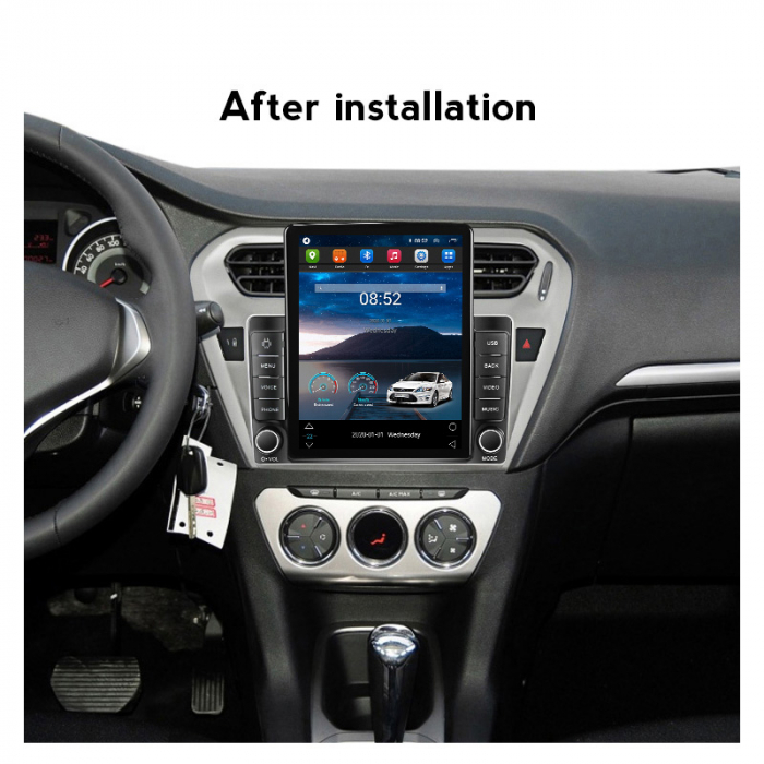 Navigatie dedicata Peugeot 301 2013-2016,Tesla Style, ANDROID 13,Carplay&Android Auto, 10 inch , 8+128GB, Internet, Aplicatii, Waze, GPS [4]