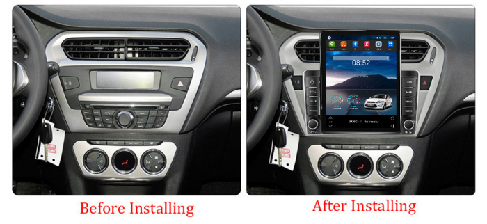 Navigatie dedicata Peugeot 301 2013-2016,Tesla Style, ANDROID 13,Carplay&Android Auto, 10 inch , 8+128GB, Internet, Aplicatii, Waze, GPS [3]