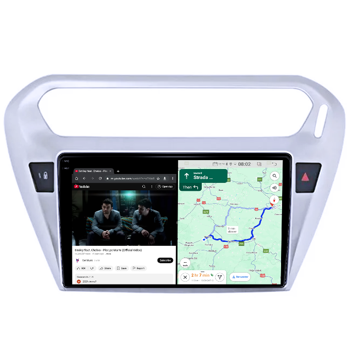 Navigatie dedicata Peugeot 301 2013-2016C-Elysee 2012, 4GB RAM 64GB ROM, Quad Core, Display 9" QLED 1K, Carplay, Android 14, Bluetooth, Magazin Play, Suport Camere AHD [5]