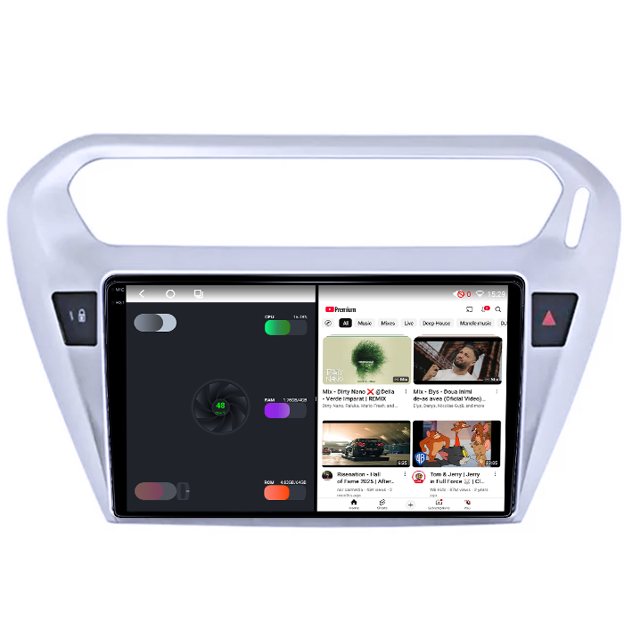 Navigatie dedicata Peugeot 301/Citroen C-Elysee 2012+, 4GB RAM 64GB ROM, Octacore, Android 14, Display QLED 1K 10", Carplay&Android Auto, SIM 4G, Ventilator Activ [3]