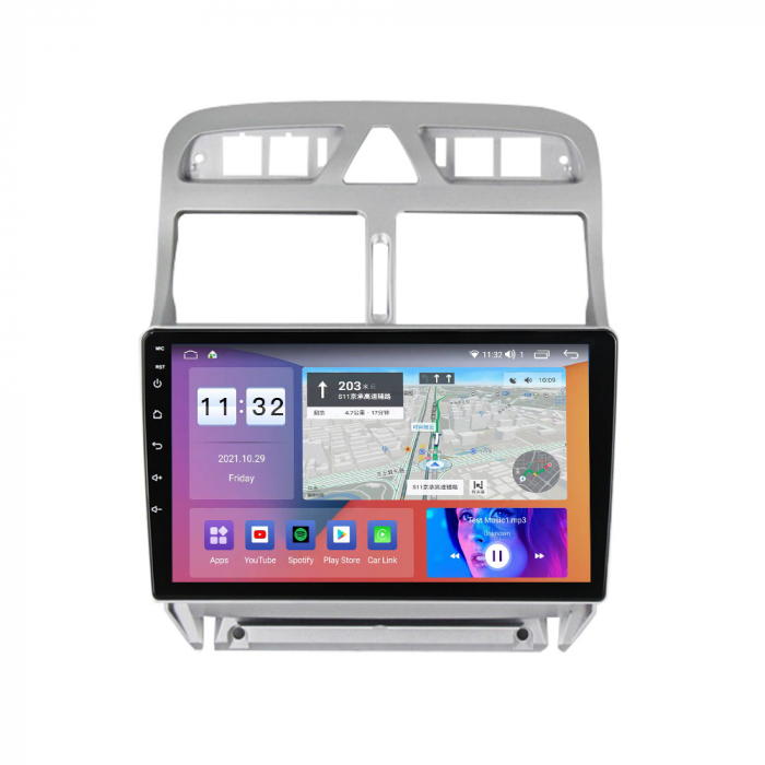Navigatie dedicata Peugeot 307 2000-2013, 4 GB RAM 32 ROM, Android 13, Display QLED, 9", DSP, Carplay, Android Auto, Internet, Youtube , Waze , WI-FI , USB , Bluetooth [3]