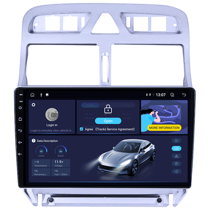 Navigatie dedicata Peugeot 307 2001-2008, 8GB RAM 128GB ROM, Octacore, Platforma TS18, Android 13, Display QLED 9”, Suporta camera 360º, DSP, Carplay&Android Auto, SIM 4G, Ventilator Activ [4]