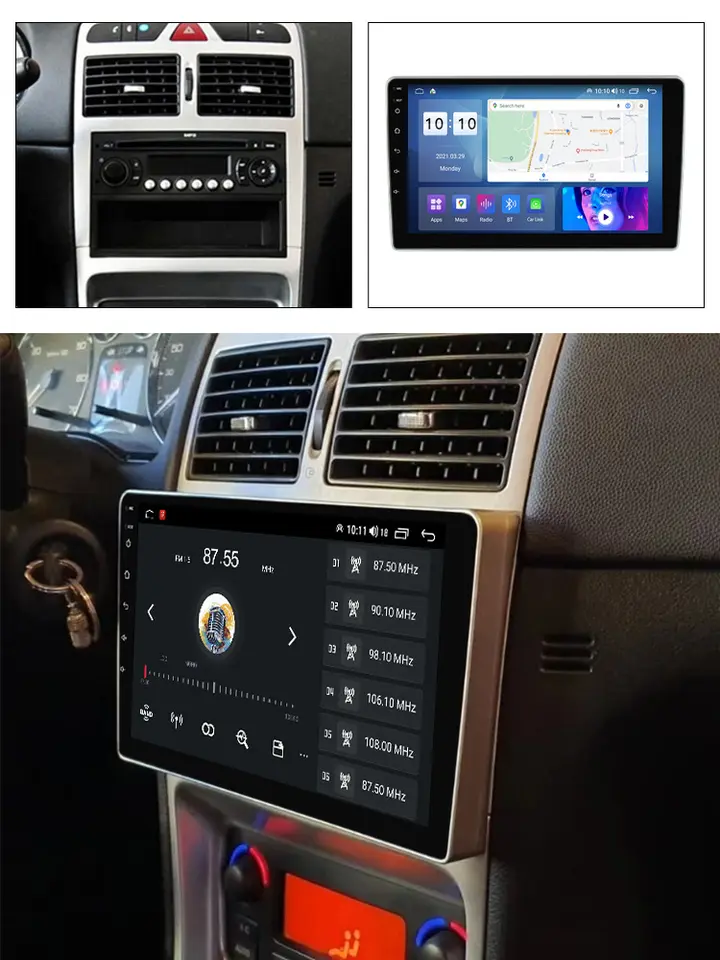 Navigatie dedicata Peugeot 308 2013-2017, 8GB RAM 128GB ROM, Octacore, Platforma TS18, Android 13, Display QLED 9”, Suporta camera 360º, DSP, Carplay&Android Auto, SIM 4G, Ventilator Activ [4]