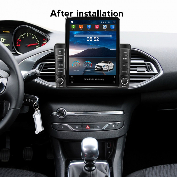 Navigatie dedicata Peugeot 308 2013 - 2017 ,Tesla Style, ANDROID 13,Carplay&Android Auto, 10 inch , 8+128GB, Internet, Aplicatii, Waze, GPS [4]