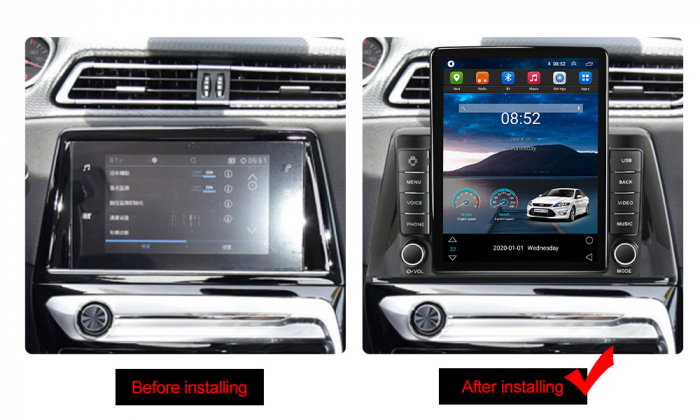 Navigatie dedicata Peugeot 308 2016-2018 ,Tesla Style, ANDROID 13,Carplay&Android Auto, 10 inch , 8+128GB, Internet, Aplicatii, Waze, GPS [3]