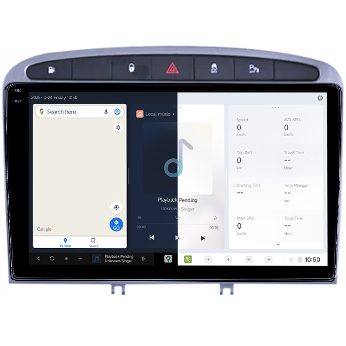 Navigatie dedicata Peugeot 408 2008-2020, Gri, DUDU3, 4GB RAM 64GB ROM, Octacore, Platforma 8581, Android, Display QLED 9", DSP, Carplay&AndroidAuto [2]