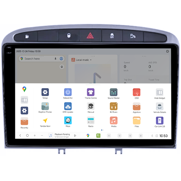 Navigatie dedicata Peugeot 408 2008-2020, Gri, DUDU3, 4GB RAM 64GB ROM, Octacore, Platforma 8581, Android, Display QLED 9", DSP, Carplay&AndroidAuto [3]